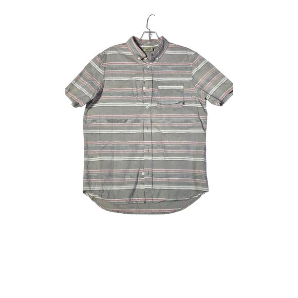 Vans Other - VANS Short Sleeve Grey and Pink Men's Casual Shirt Small